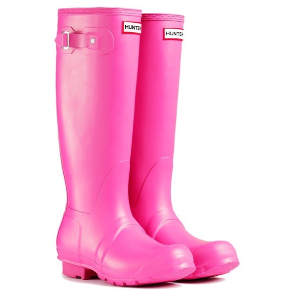 Hunter Shoes - Hunter Pink Long Rainboots